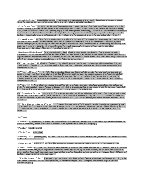 Common Paper CSA Click-Through template preview